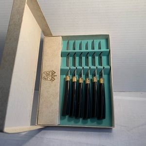 Vintage NIB Mirilium Stainless Steel Steak Knives